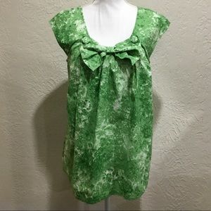 E shakti green bow top size large